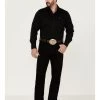 Blue Ranchwear Men's Durango Black Wash Stretch Slim Straight Jeans  
