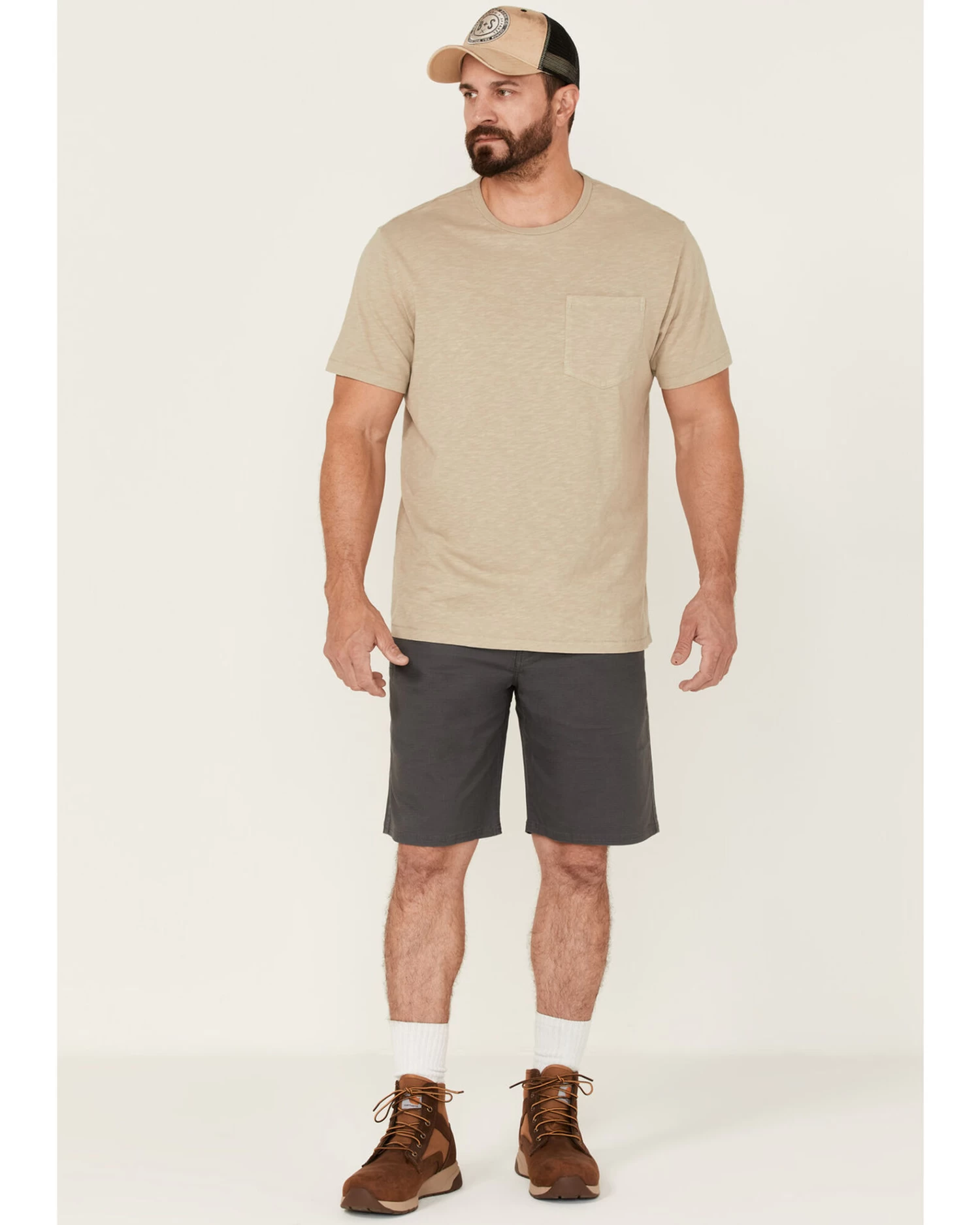 Brothers & Sons Men's Weathered Ripstop Stretch Slim Shorts