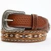 Cody James Men's Southwestern Concho Ribbon Inlay Belt