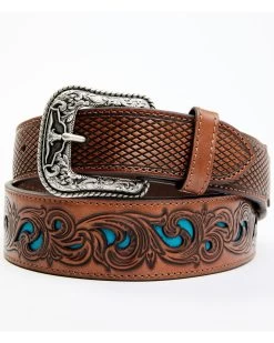 Cody James Men's Basketweave Turquoise Belt
