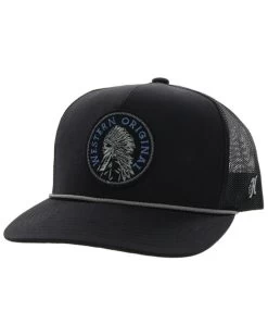 Hooey Men's Quanah Round Patch Mesh Back Trucker Cap