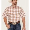Ariat Men's Bodhi Small Plaid Short Sleeve Button Down Western Shirt 