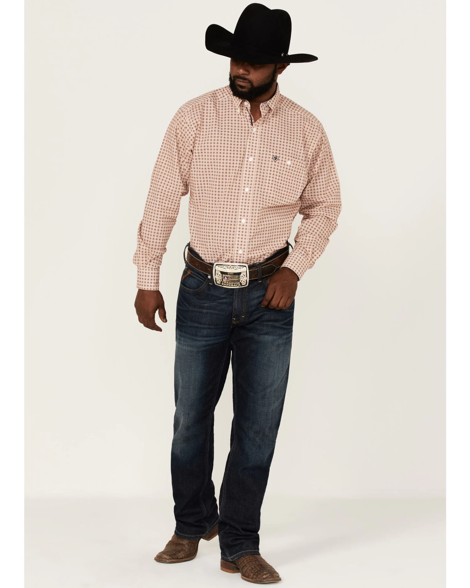 Ariat Men's Relentless Braiding Stretch Geo Print Long Sleeve Button Down Western Shirt - Image 2