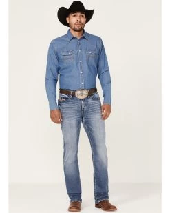 Cody James Men's Dice House Medium Wash Stretch Stackable Straight Jeans 