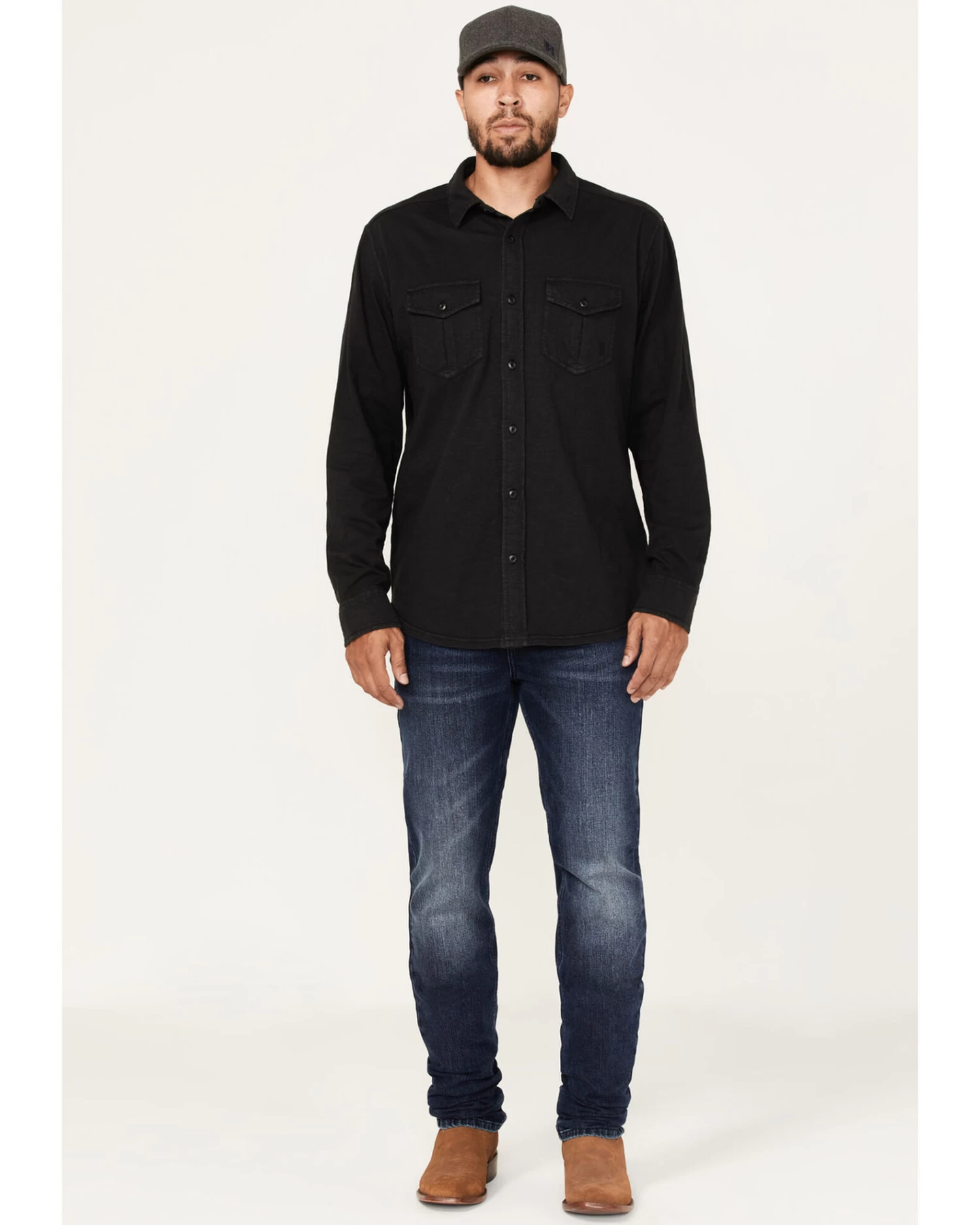 Brothers & Sons Men's Highline Trail Medium Dark Wash Stretch Slim Straight JeansÂ