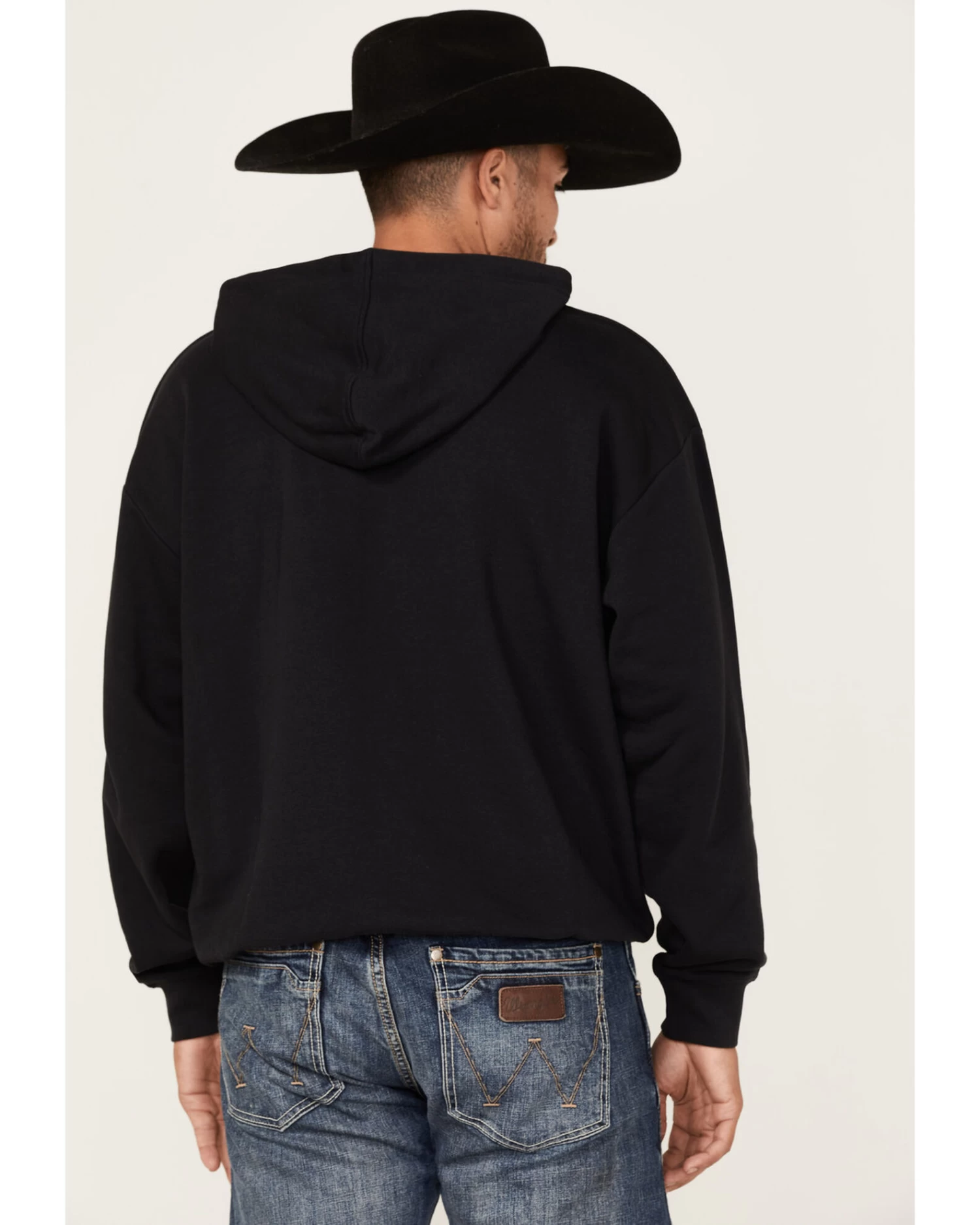 Wrangler Men's 75 Years Black Horse Graphic Hooded Sweatshirt - Image 4