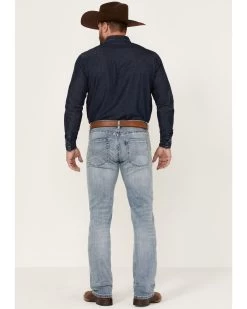 Rock & Roll Denim Men's Hooey Light Vintage Wash Revolver Stretch Slim Straight Jeans