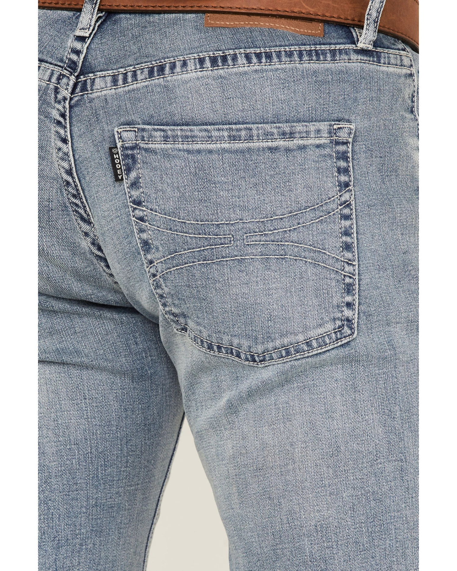 Rock & Roll Denim Men's Hooey Light Vintage Wash Revolver Stretch Slim Straight Jeans - Image 2