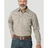 Wrangler 20X Men's FR Southwestern Geo Print Long Sleeve Pearl Snap Western Work Shirt