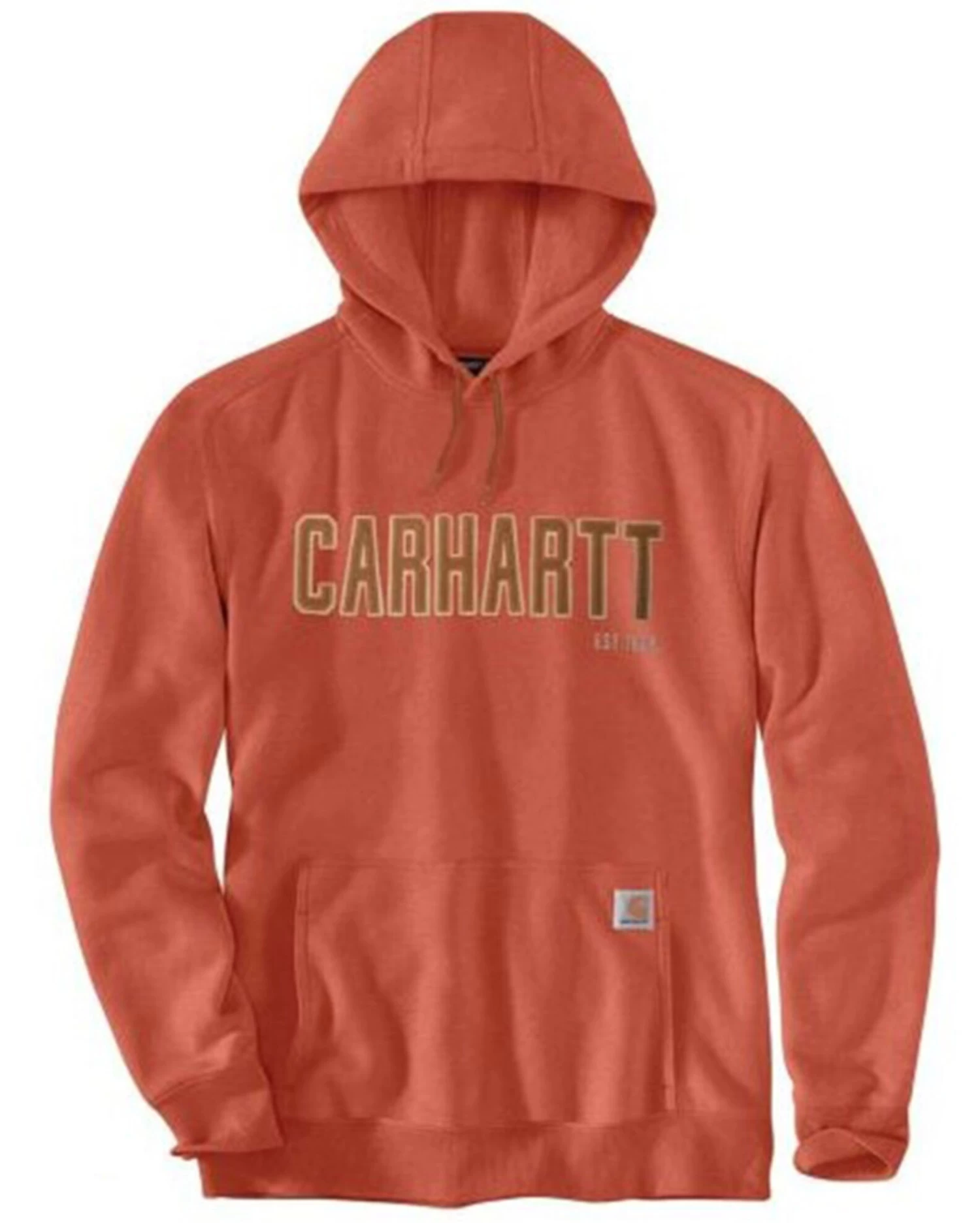 Carhartt Men's Loose Fit Midweight Felt Logo Graphic Hooded SweatshirtÂ