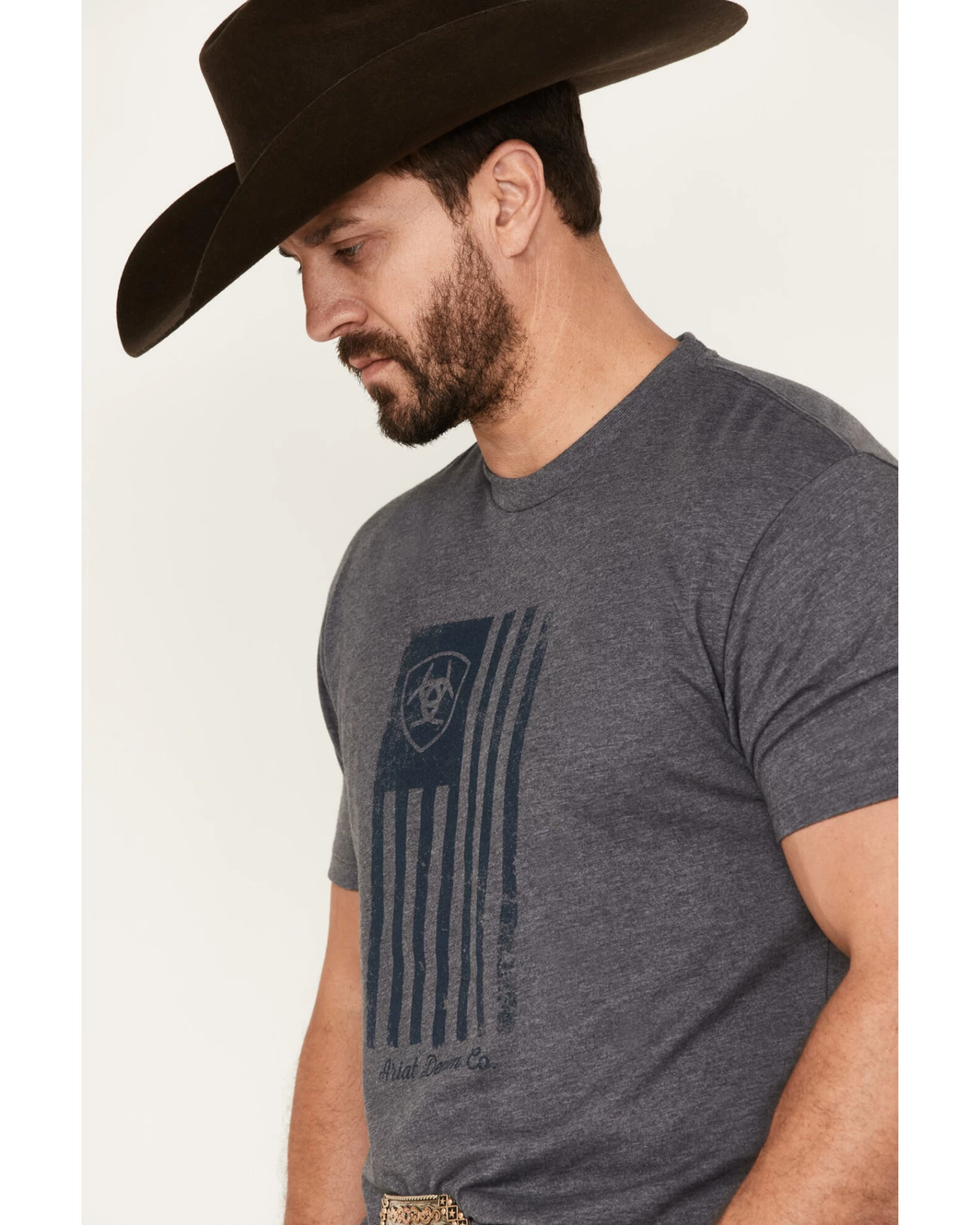 Ariat Men's Faded Flag Graphic T-Shirt - Image 2
