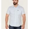 Brixton Men's Charter Teardrop Print Oxford Button Down Western Shirt 