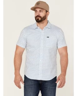 Brixton Men's Charter Teardrop Print Oxford Button Down Western Shirt 