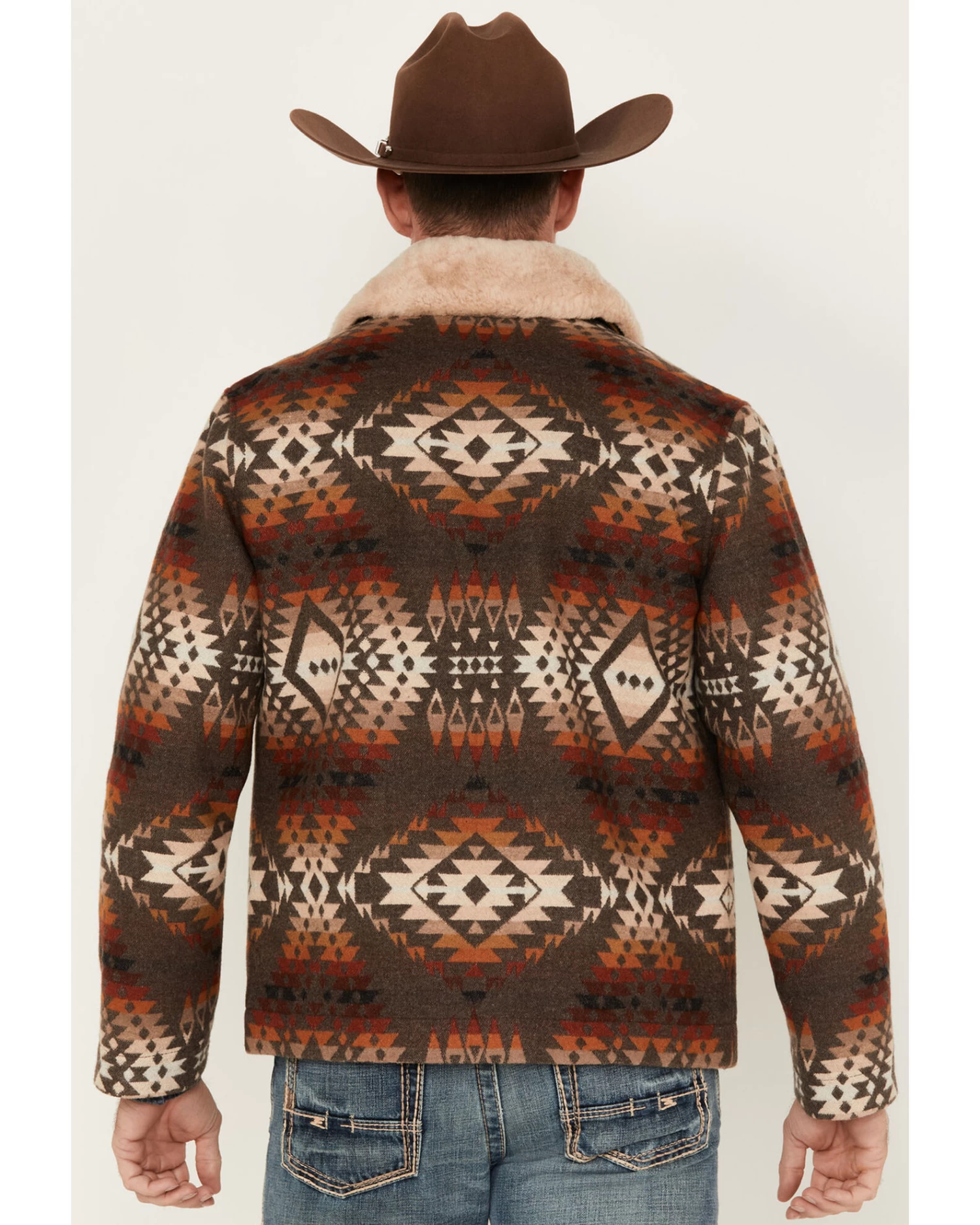 Pendleton Men's Silverton Shearling Collar Wool Coat - Image 4