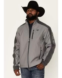 Cinch Men's Textured Logo Softshell Colorblock CC Jacket 