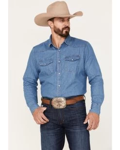 Brixton X Willie Nelson Men's Denim Long Sleeve Snap Western Shirt