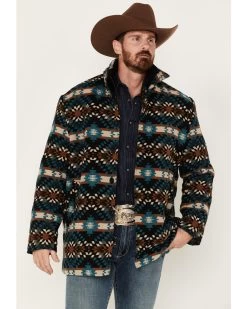 Cripple Creek Men's Navajo Blanket Zip-Up Jacket