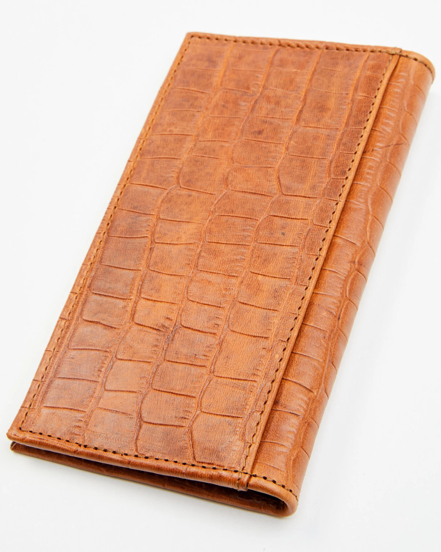 Cody James Men's Brown Embossed Croco Rodeo Leather Wallet - Image 2