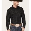 Blue Ranchwear Men's Jasper Heather Long Sleeve Snap Flannel Shirt