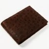 Cody James Men's Brown Exotic Ostrich Leather Bifold Wallet