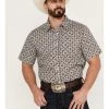 Gibson Men's Brightwood Paisley Print Short Sleeve Button-Down Western Shirt