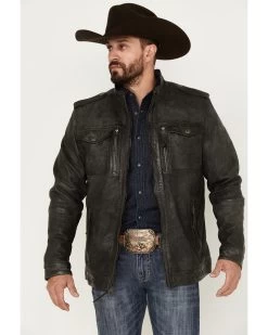 Moonshine Spirit Men's Leather Moto Jacket
