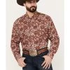 Cinch Men's Paisley Print Long Sleeve Button Down Western Shirt