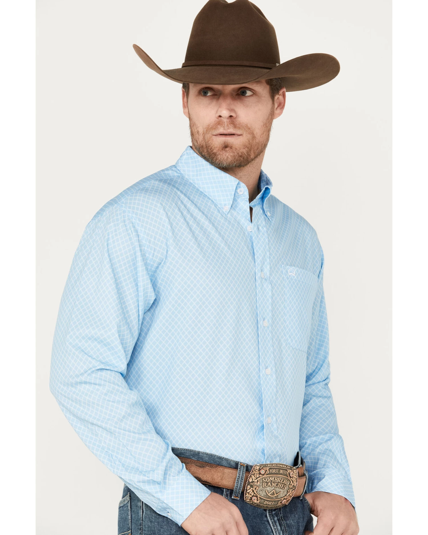 Cinch Men's ARENAFLEX Geo Print Long Sleeve Button-Down Western Shirt - Image 2