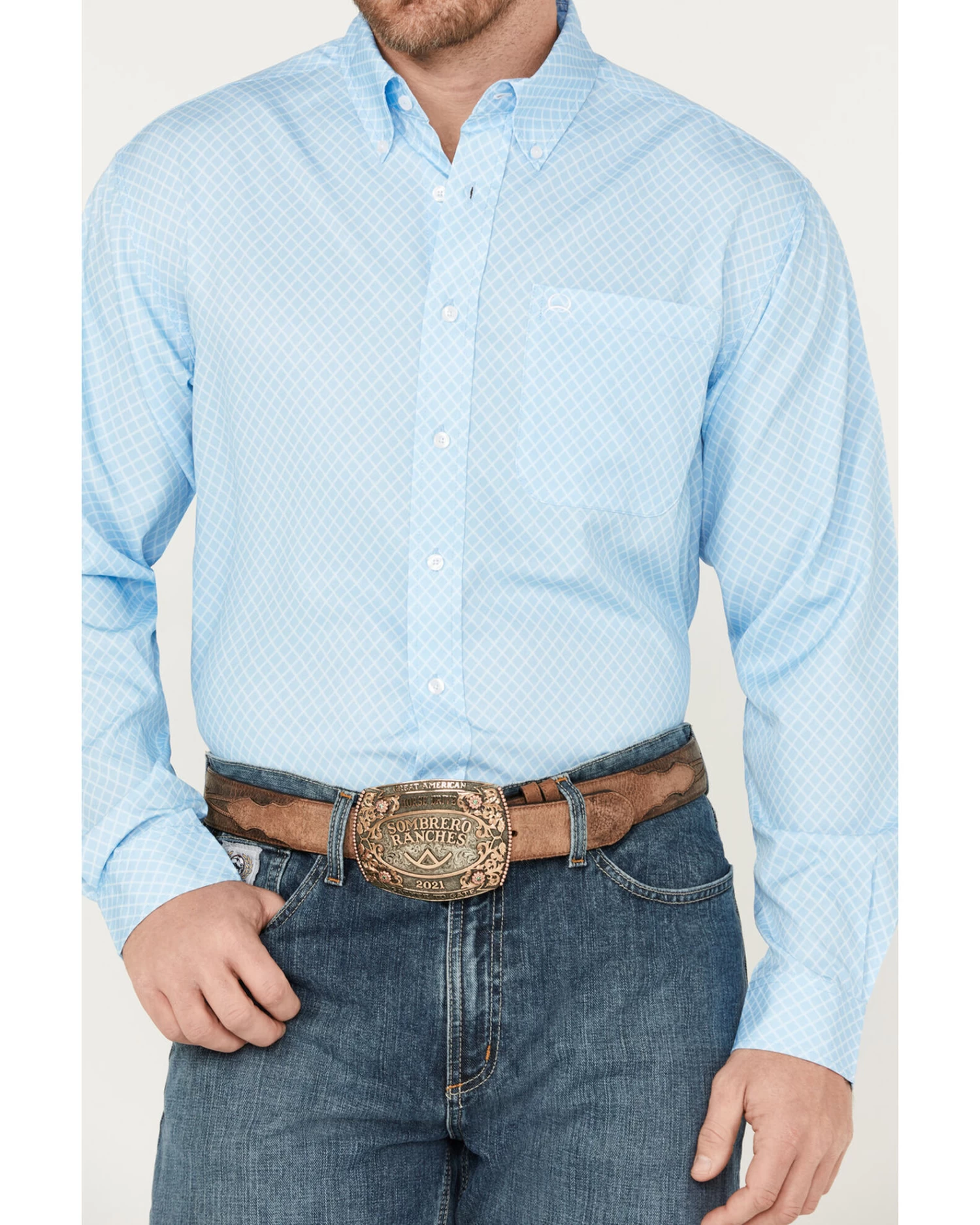 Cinch Men's ARENAFLEX Geo Print Long Sleeve Button-Down Western Shirt - Image 3