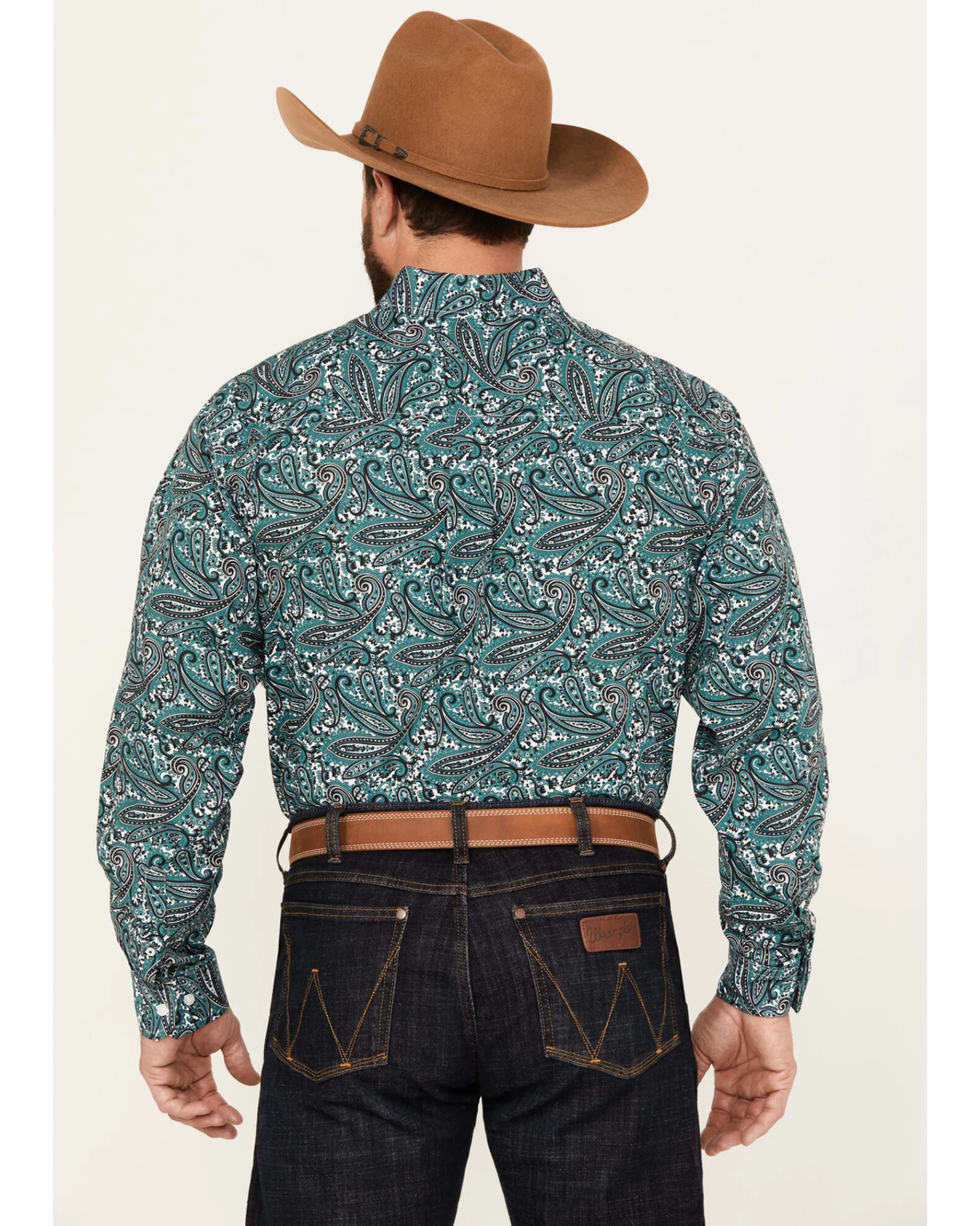 Cinch Men's Paisley Print Long Sleeve Button-Down Western Shirt - Image 4