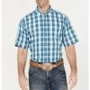 Ariat Men's Enzo Plaid Print Short Sleeve Button Down Western Shirt - Tall