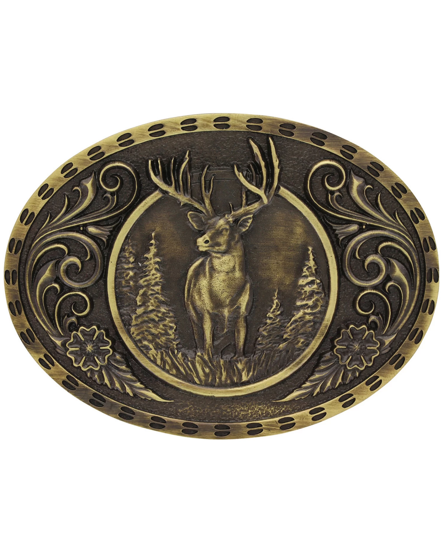 Montana Silversmiths Wild Stag Belt Buckle