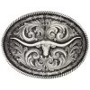 Montana Silversmiths Long Horn Attitude Belt Buckle