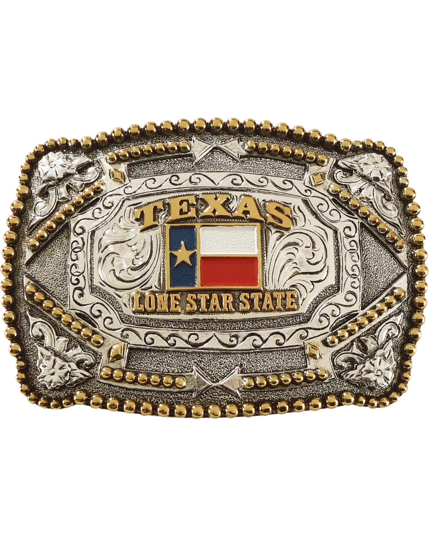 Cody James Red White And Blue Square Texas Belt Buckle
