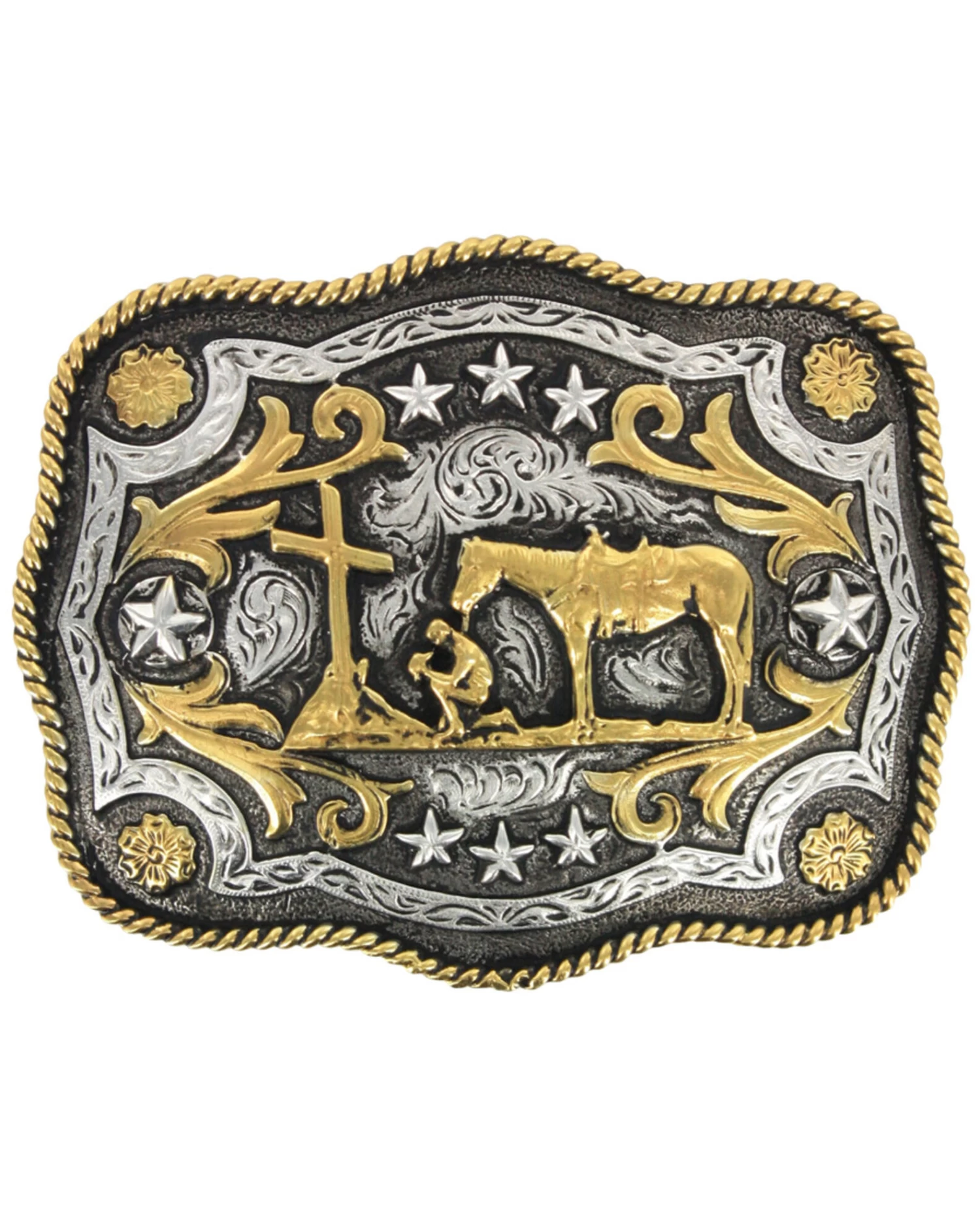 Cody James® Men's Christain Cowboy Rectangle Belt Buckle